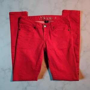 Red size 0 Celebrity Blues Jeans